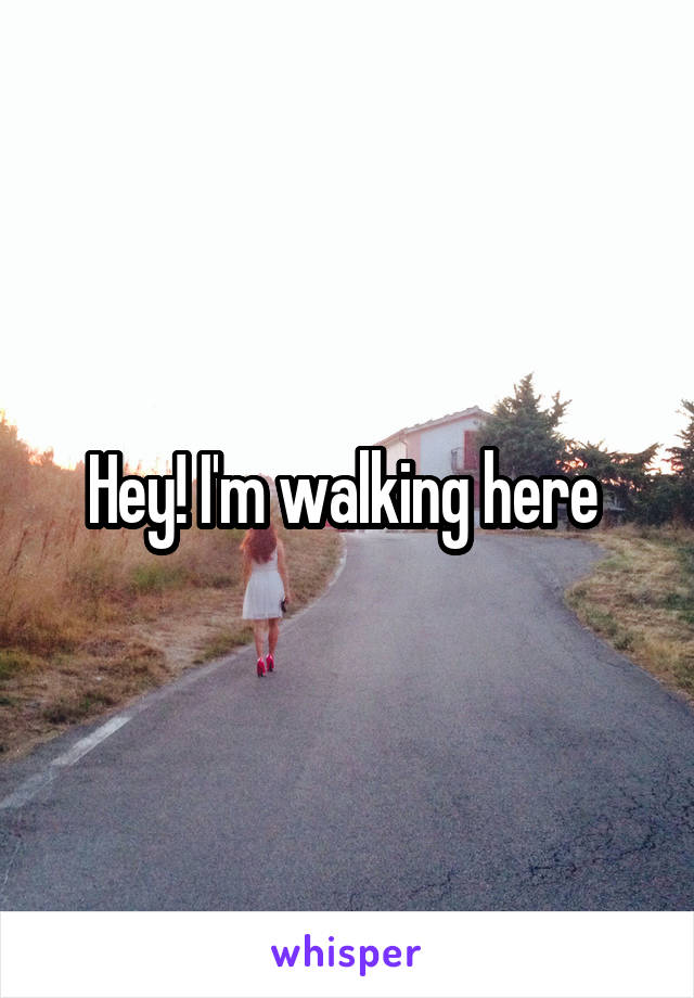 Hey! I'm walking here 