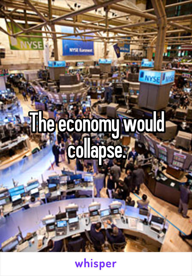 The economy would collapse.