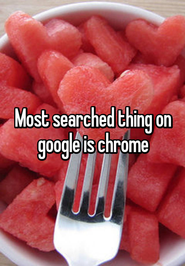 Most searched thing on google is chrome