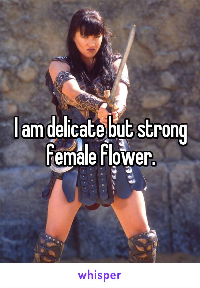 I am delicate but strong female flower.