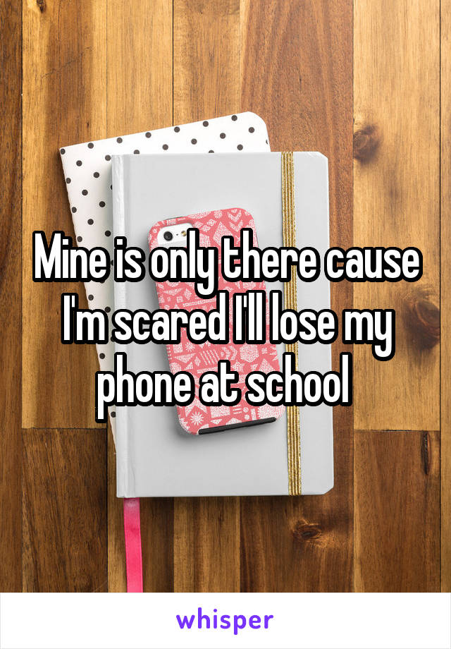 Mine is only there cause I'm scared I'll lose my phone at school 