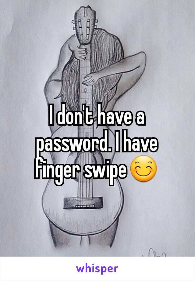 I don't have a password. I have finger swipe😊