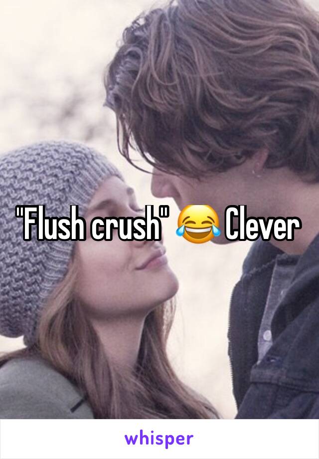"Flush crush" 😂 Clever