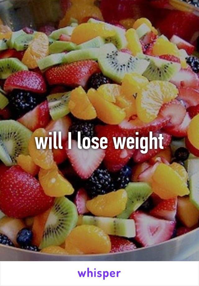 will I lose weight