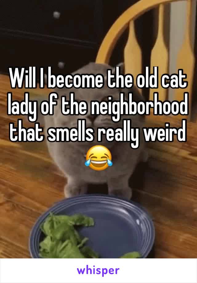 Will I become the old cat lady of the neighborhood that smells really weird 😂