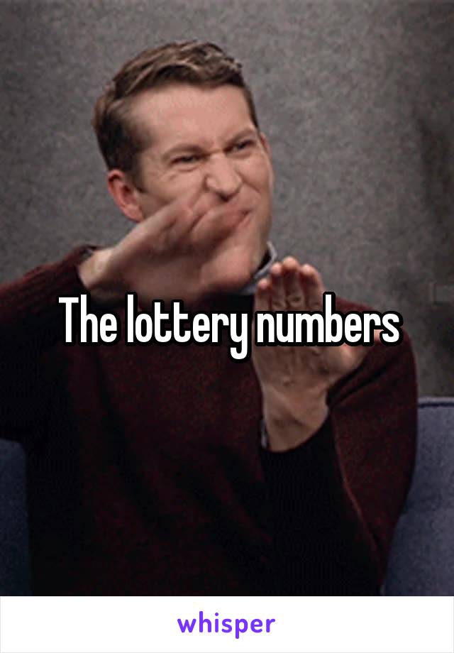 The lottery numbers