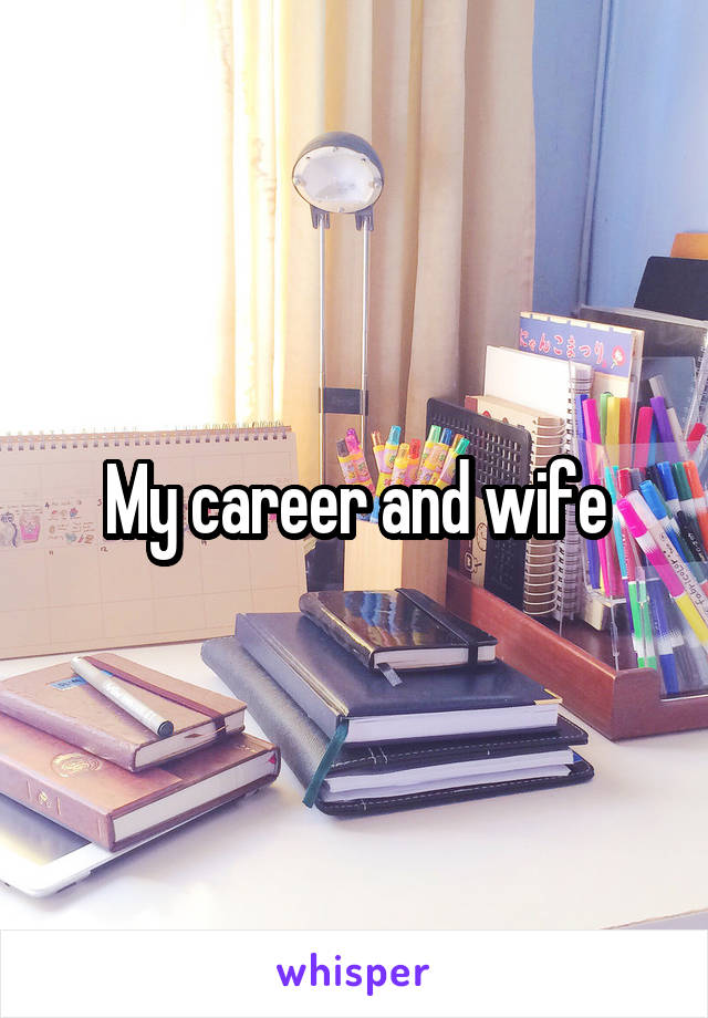 My career and wife