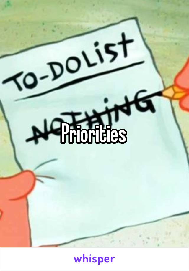 Priorities 