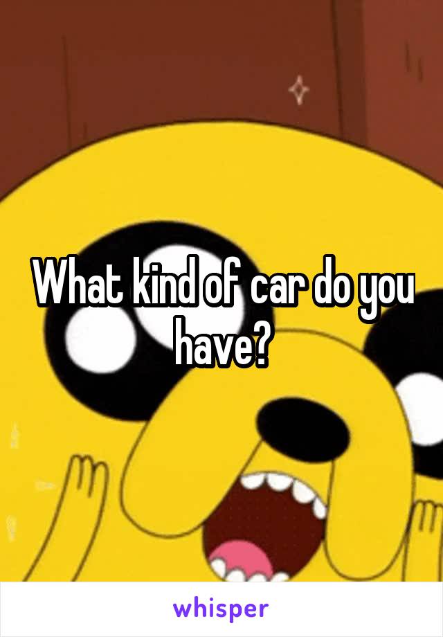 What kind of car do you have?