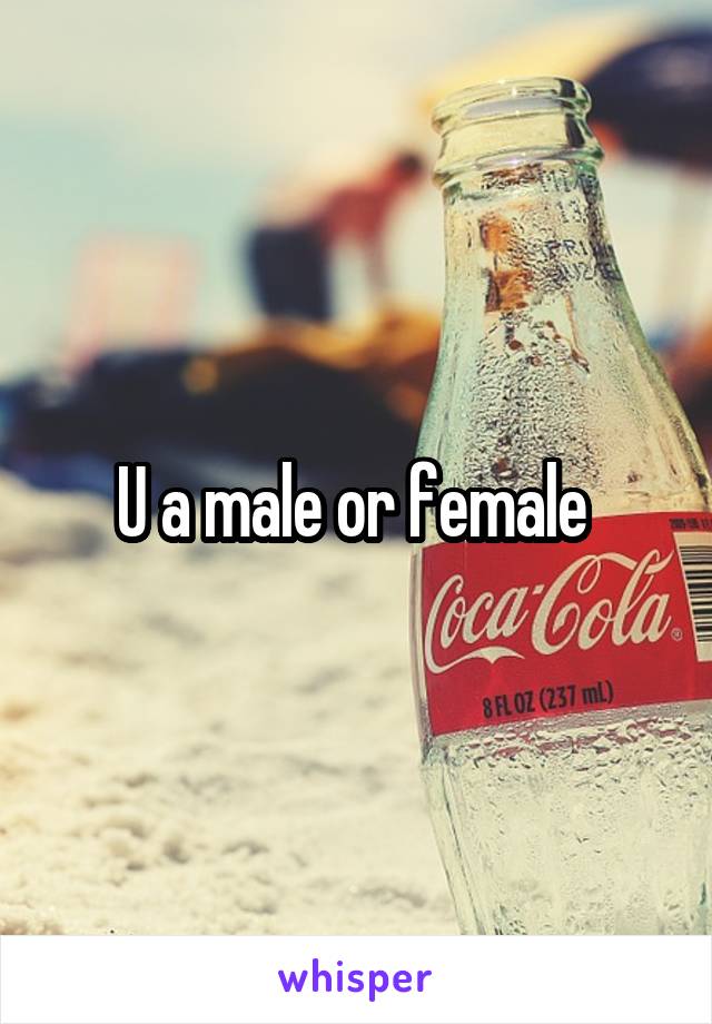 U a male or female 