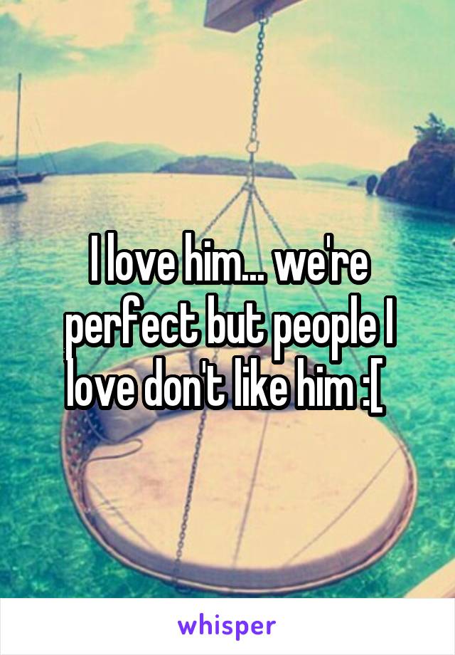 I love him... we're perfect but people I love don't like him :[ 