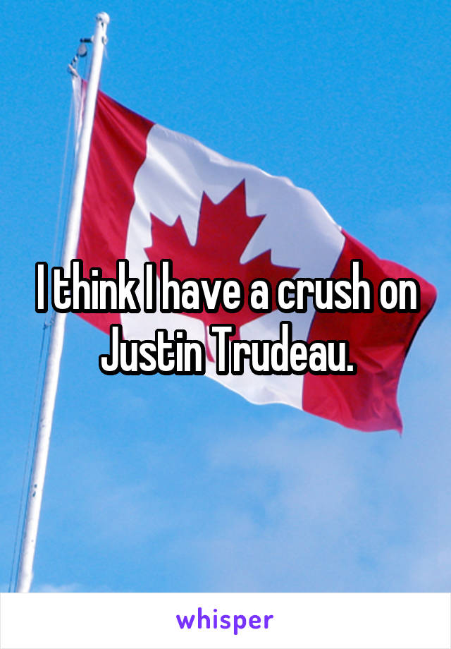 I think I have a crush on Justin Trudeau.