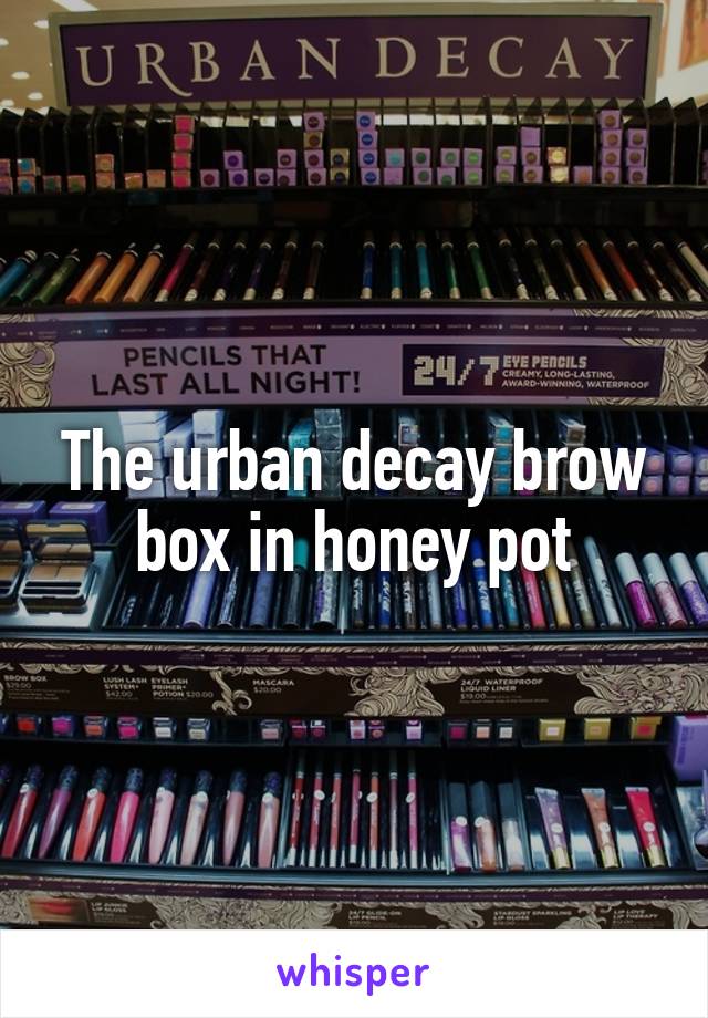 The urban decay brow box in honey pot