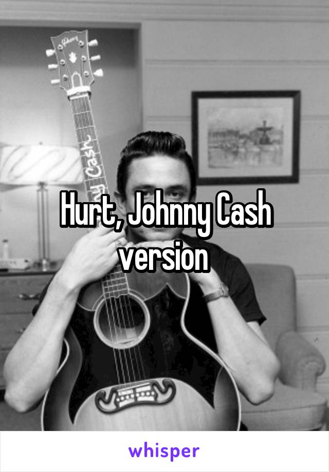 Hurt, Johnny Cash version 