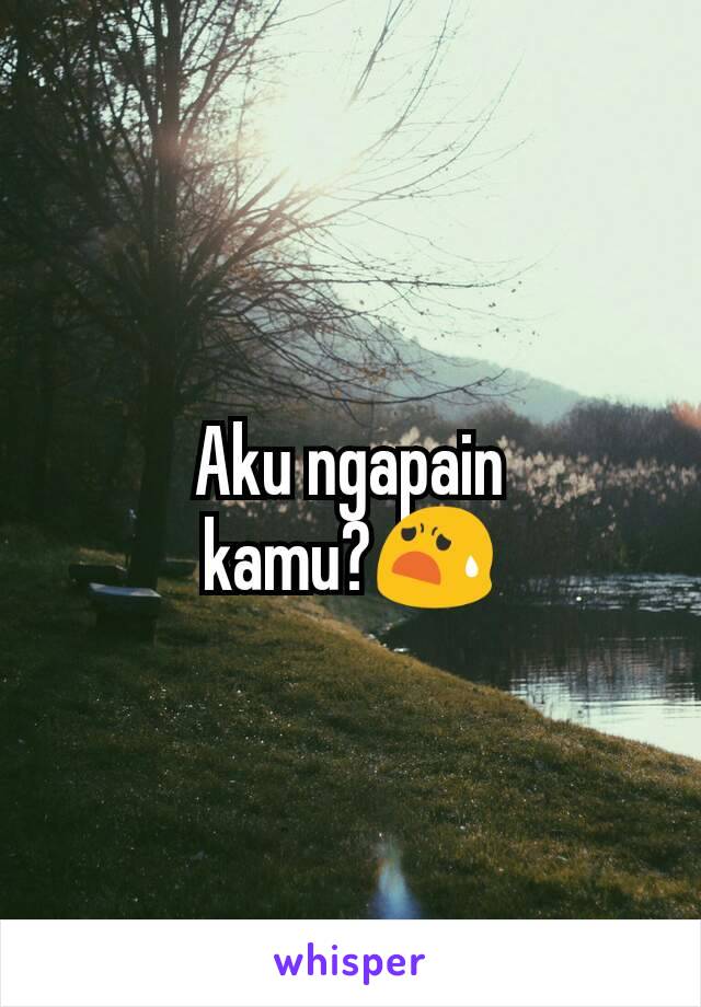 Aku ngapain kamu?😧