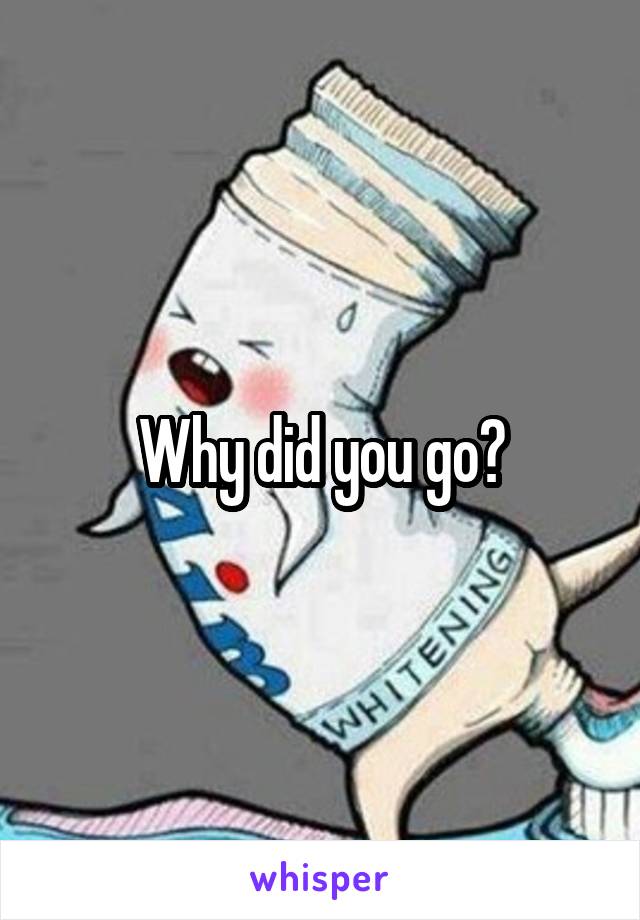 Why did you go?