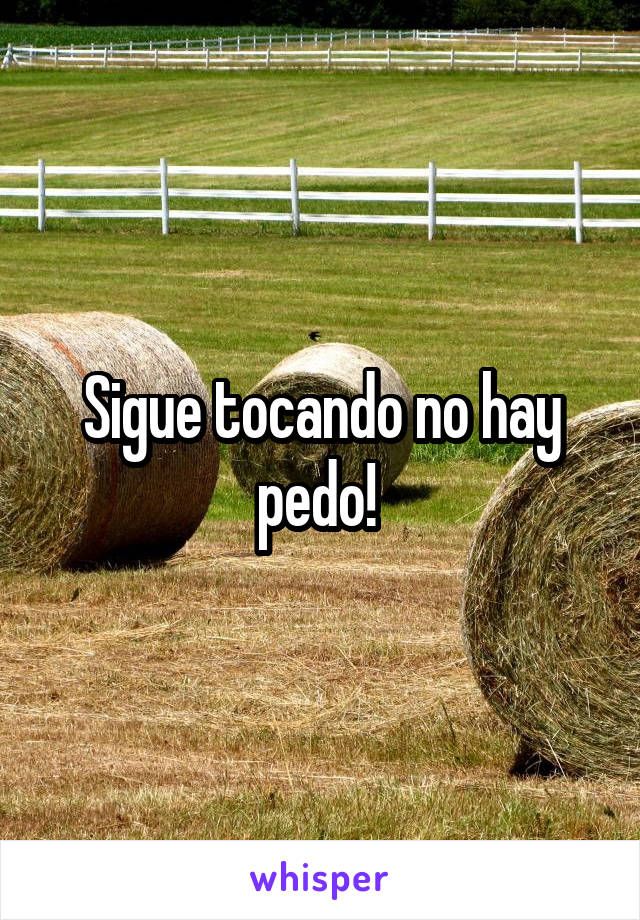 Sigue tocando no hay pedo! 