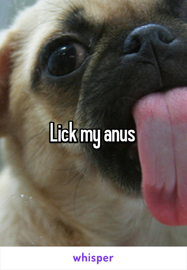 Lick my anus 