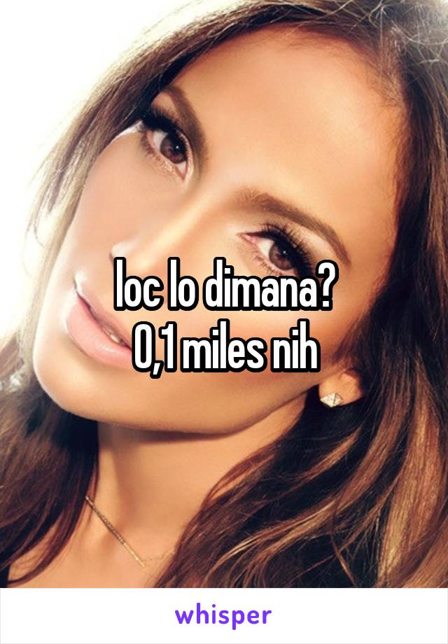 loc lo dimana?
0,1 miles nih