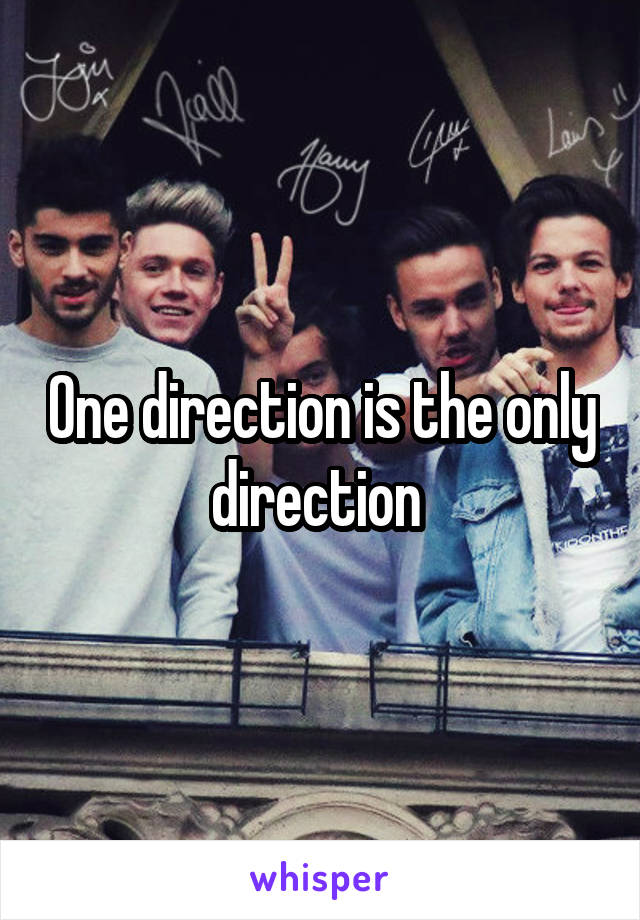 One direction is the only direction 