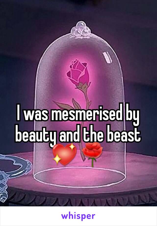 I was mesmerised by beauty and the beast 💖🌹