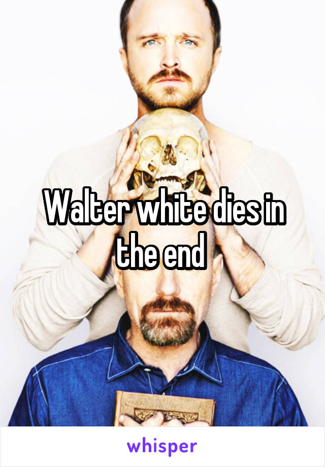 Walter white dies in the end 