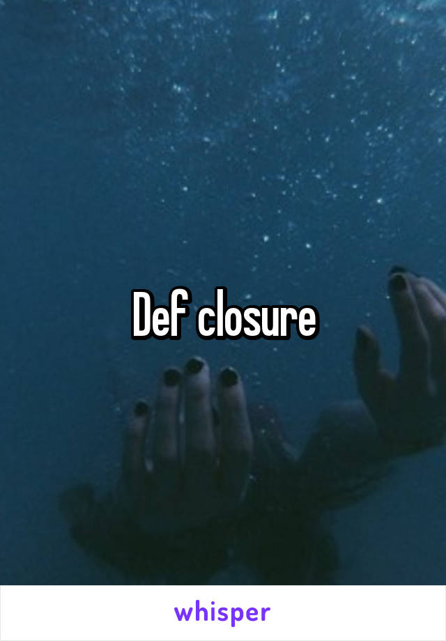 Def closure