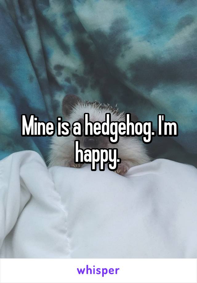 Mine is a hedgehog. I'm happy. 