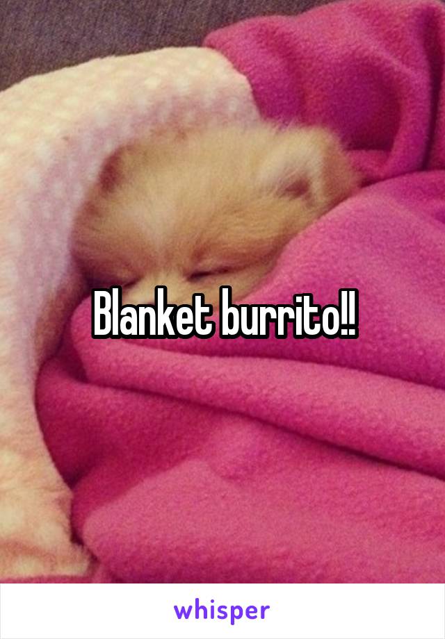 Blanket burrito!!