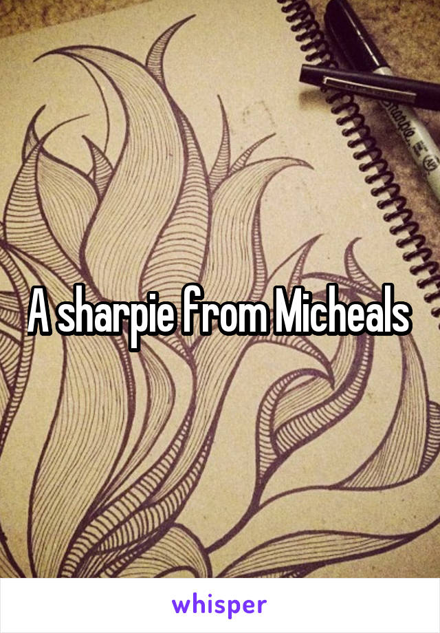 A sharpie from Micheals 