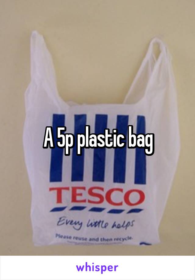 A 5p plastic bag