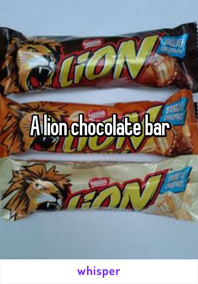 A lion chocolate bar
