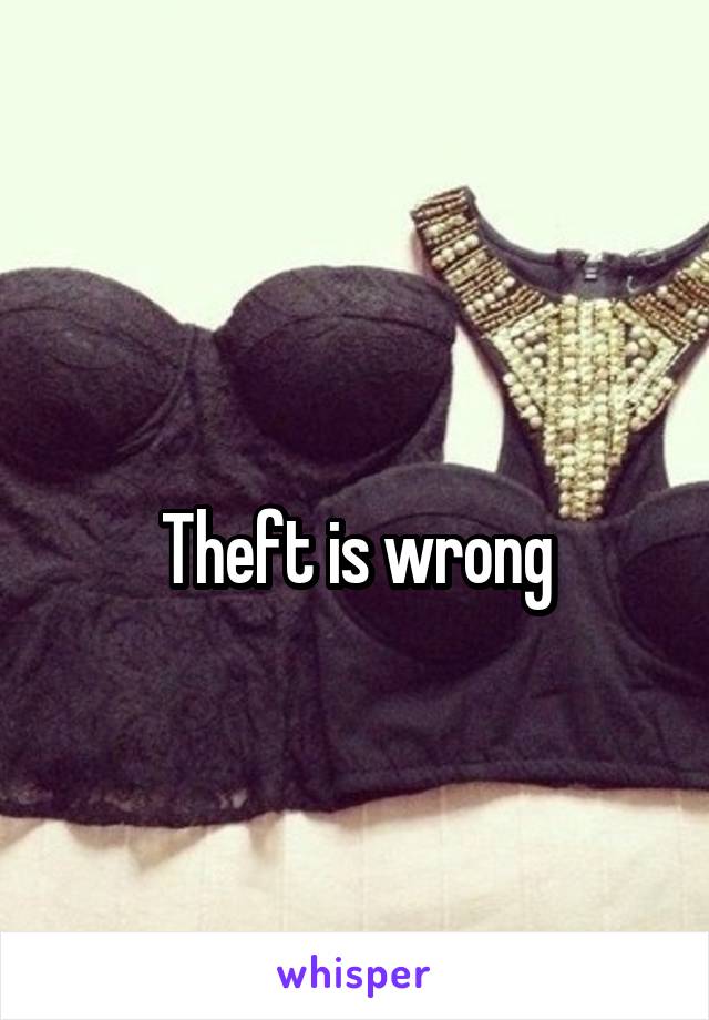 
Theft is wrong