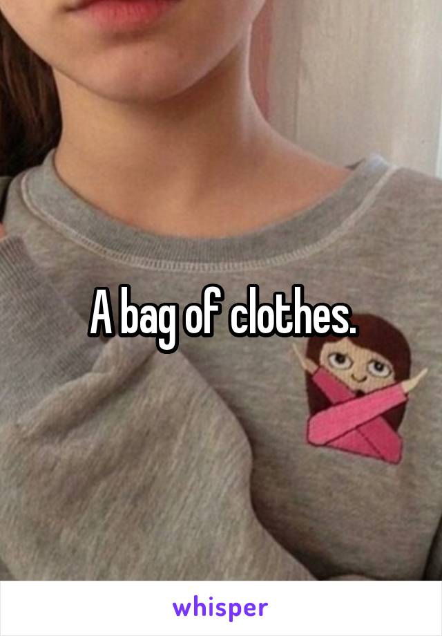 A bag of clothes.