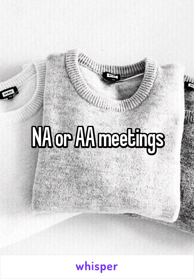 NA or AA meetings