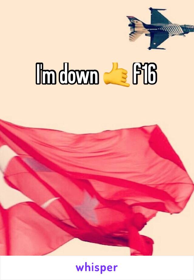 I'm down 🤙 f16 