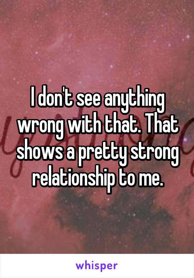 I don't see anything wrong with that. That shows a pretty strong relationship to me.