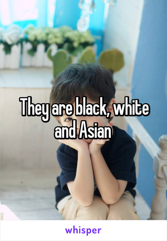 They are black, white and Asian 