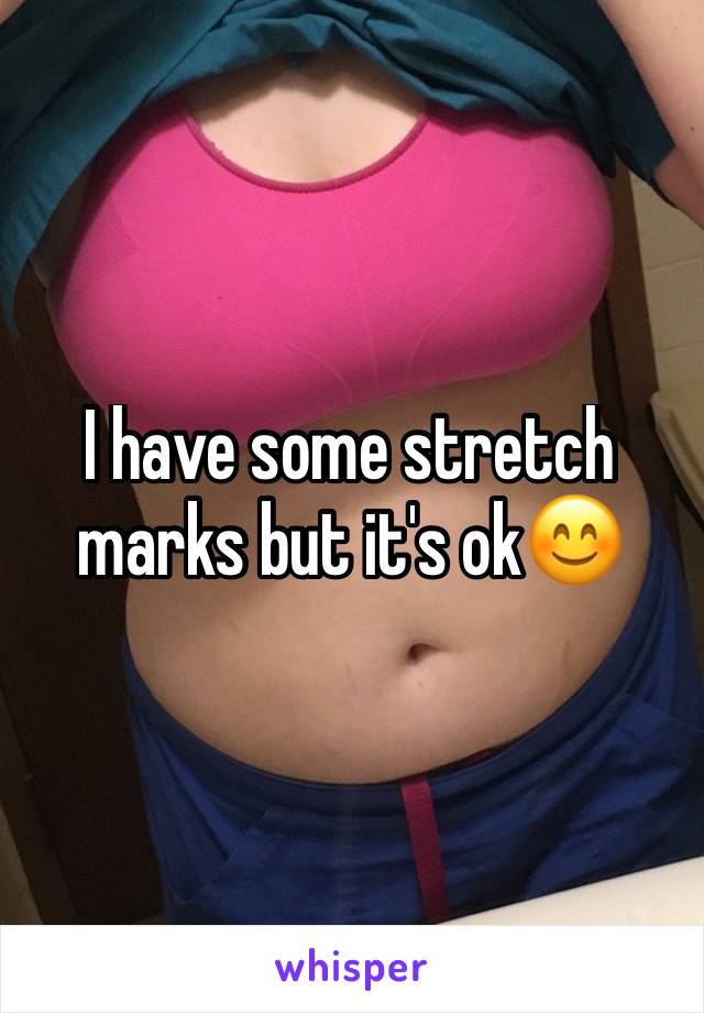 I have some stretch marks but it's ok😊