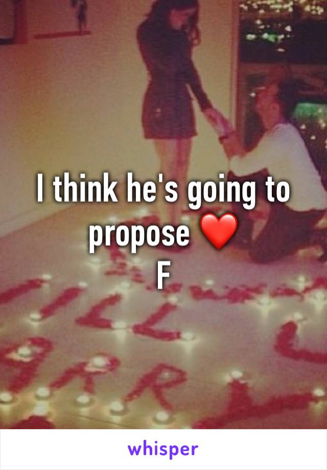 I think he's going to propose ❤️
F