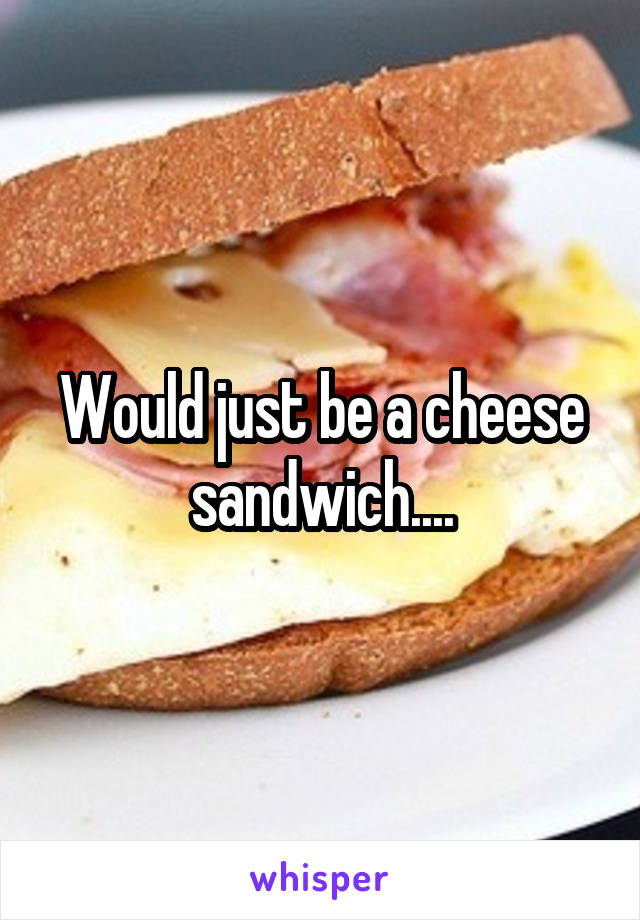 Would just be a cheese sandwich....