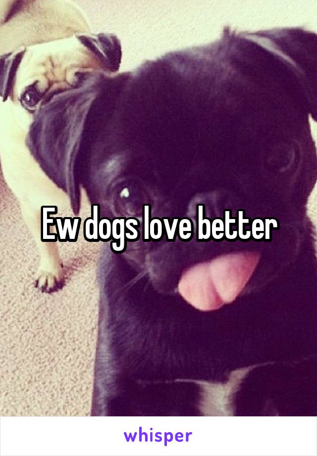 Ew dogs love better