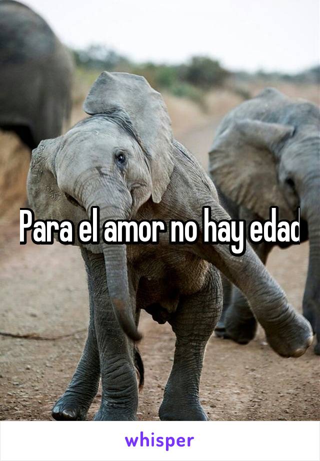 Para el amor no hay edad