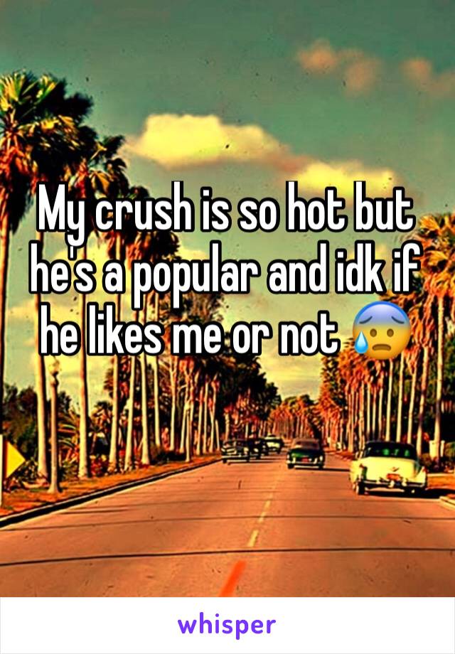 My crush is so hot but he's a popular and idk if he likes me or not 😰