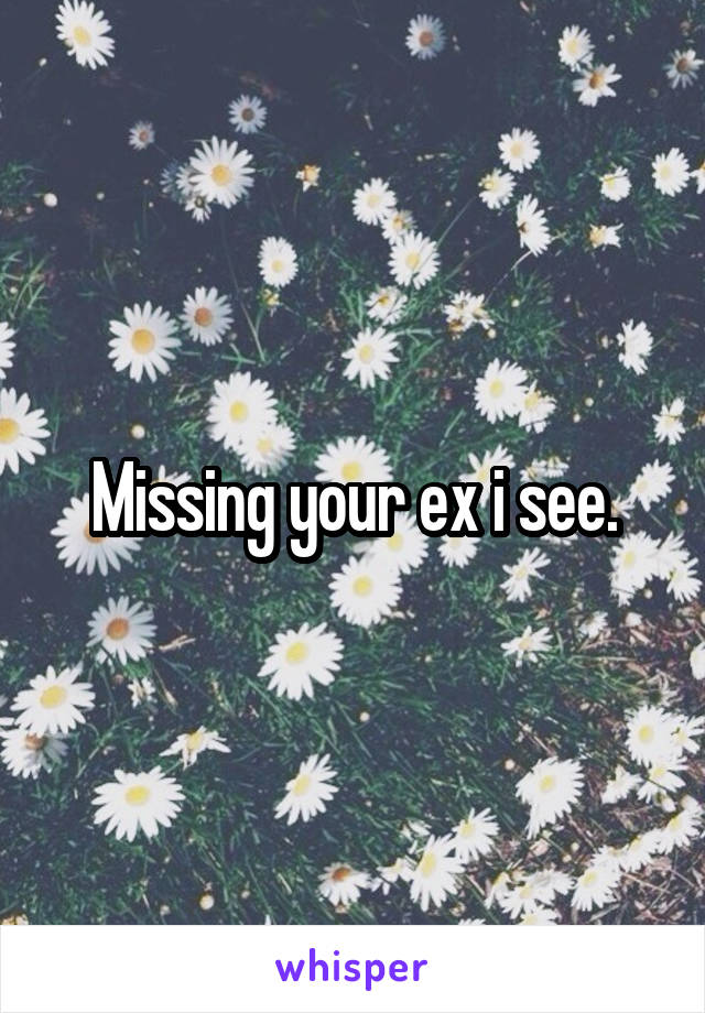 Missing your ex i see.