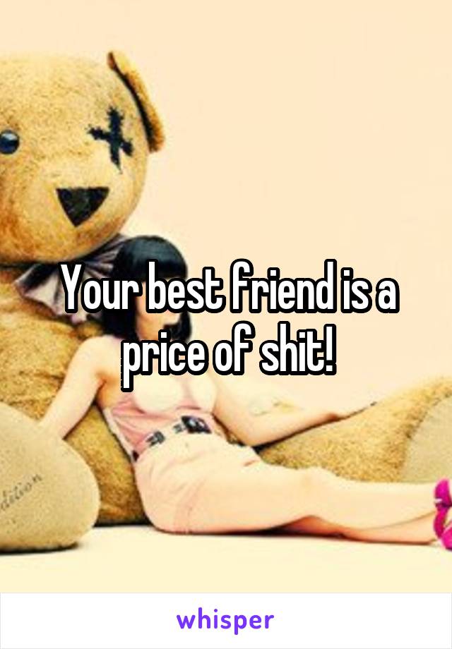 Your best friend is a price of shit!