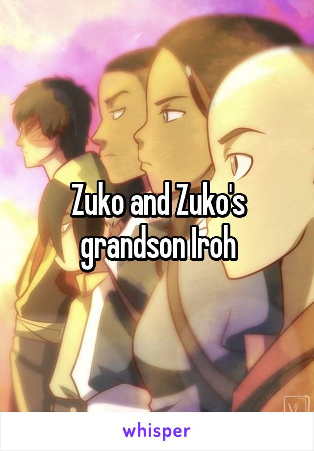 Zuko and Zuko's grandson Iroh