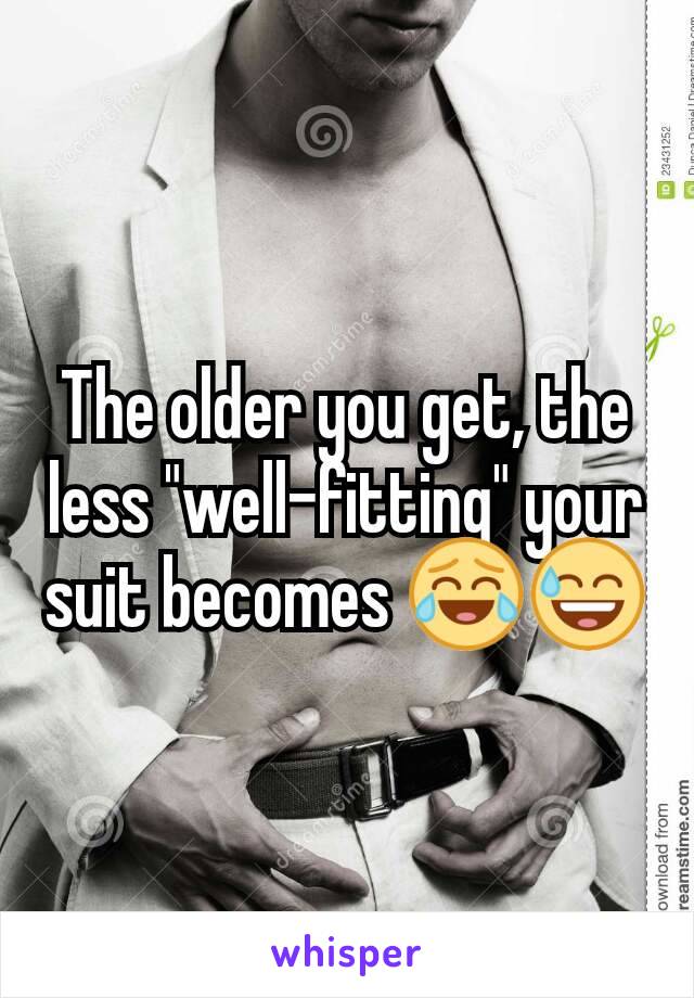 The older you get, the less "well-fitting" your suit​ becomes 😂😅