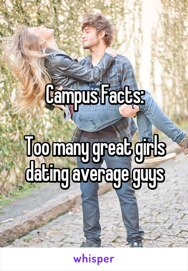 Campus Facts:

Too many great girls dating average guys