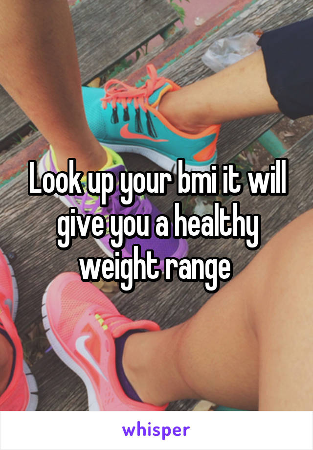 Look up your bmi it will give you a healthy weight range 